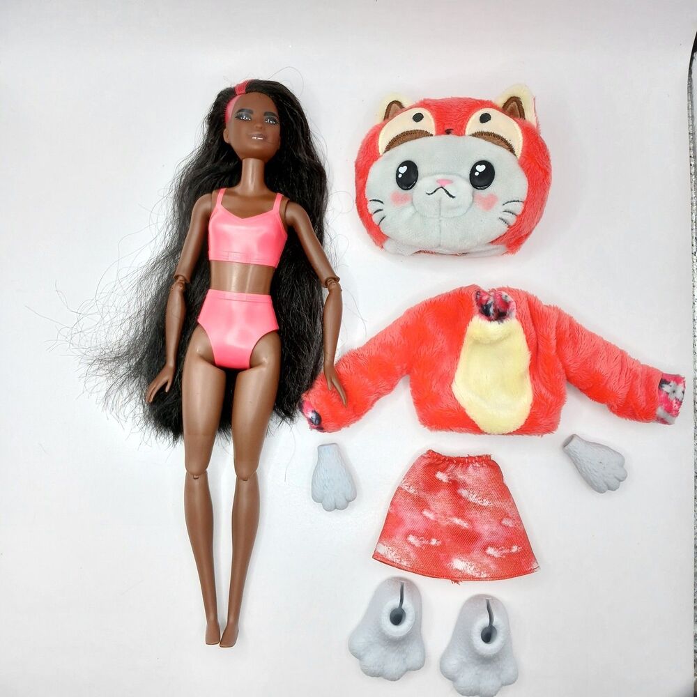 Barbie Cutie Reveal Surprise Doll Kitten Red Panda Costume Doll Replacements